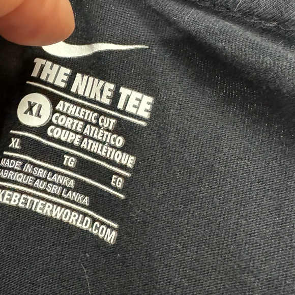 Nike Shirt Boy XL Black Long Sleeve Just Do It Regular Fit - Picture 3 of 3